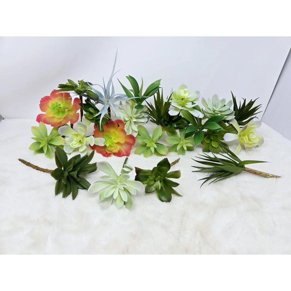 Succulents LOT Artificial Flowers-Brand New- Aquarium-Decor Fish‎ Tank